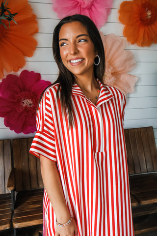 Striped Sensation Midi • Red