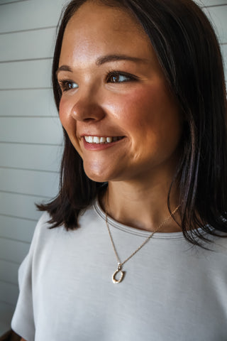 Lots Of Luck Horseshoe Necklace • Gold