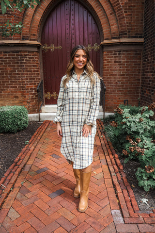 Fall Farmhouse Shirtdress • Butter Plaid