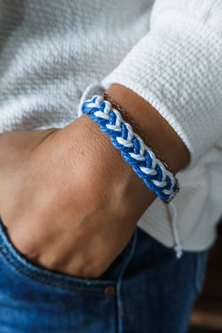 Kentucky Gameday Braided Bracelet • Blue Mix