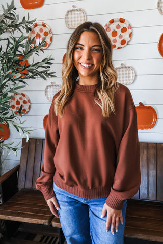 Laidback Luxe Pullover • Chocolate