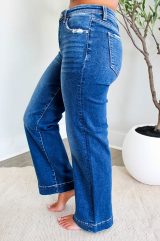 Taylor High Rise Straight | Tummy Control • Dark Wash