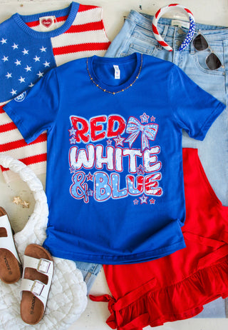 Red White & Blue Graphic Tee • True Royal