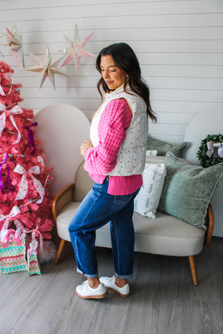 Spruce Me Up Floral Vest • Honey