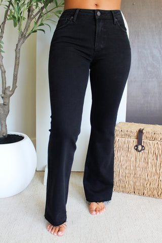 Elle Mid Rise Bootcut • Black