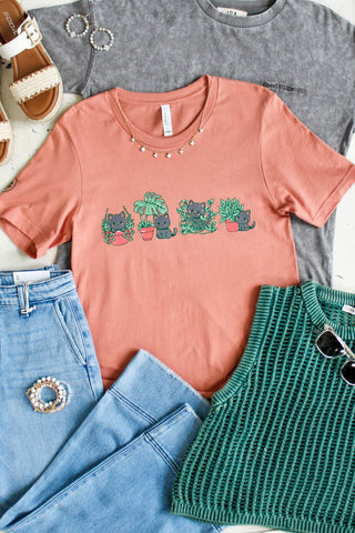 Just Kitten Around Graphic Tee • Terracotta
