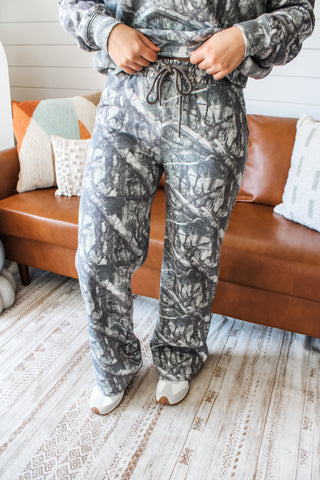 Keep Track Camo Pant Set