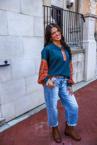 Harvest Hype Pullover • Dark Teal