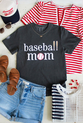 Baseball Mom Graphic Tee • Graphite