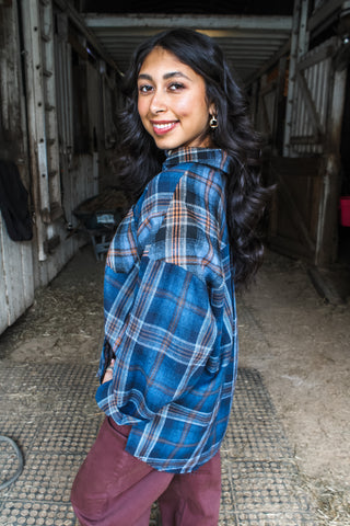 Plaid Perfection Flannel • Navy Multi