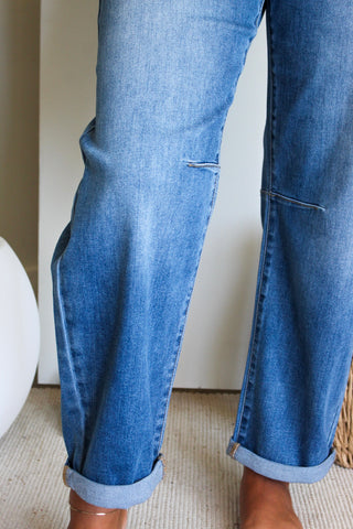Oliver High Rise Barrel Leg • Medium Wash
