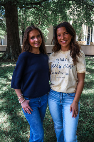 He Left The Ninety-Nine Graphic Tee • Citrine