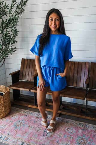 Made To Match Short Set • Azure