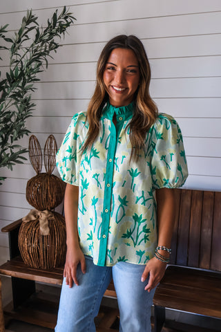 Field Of Flowers • Green/Yellow