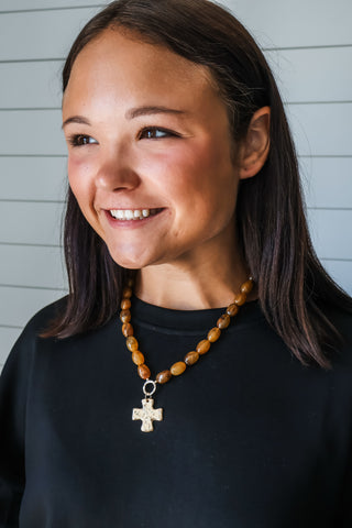 Beyond Blessed Stone Necklace • Amber