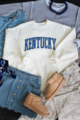 Bluegrass State Mock Neck Sweatshirt • Ivory