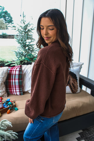 Winter Woodlands Cardigan • Chocolate