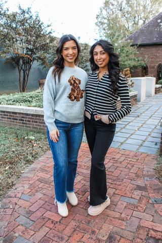 Full Of Joy Puppy Sweater • Heather Grey