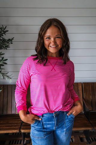 Signature Stripes • Hot Pink
