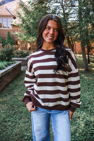 Hot Cider Season • Brown Stripe