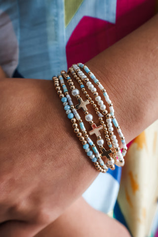 Beauty Of Faith Bracelet • Blue Mix