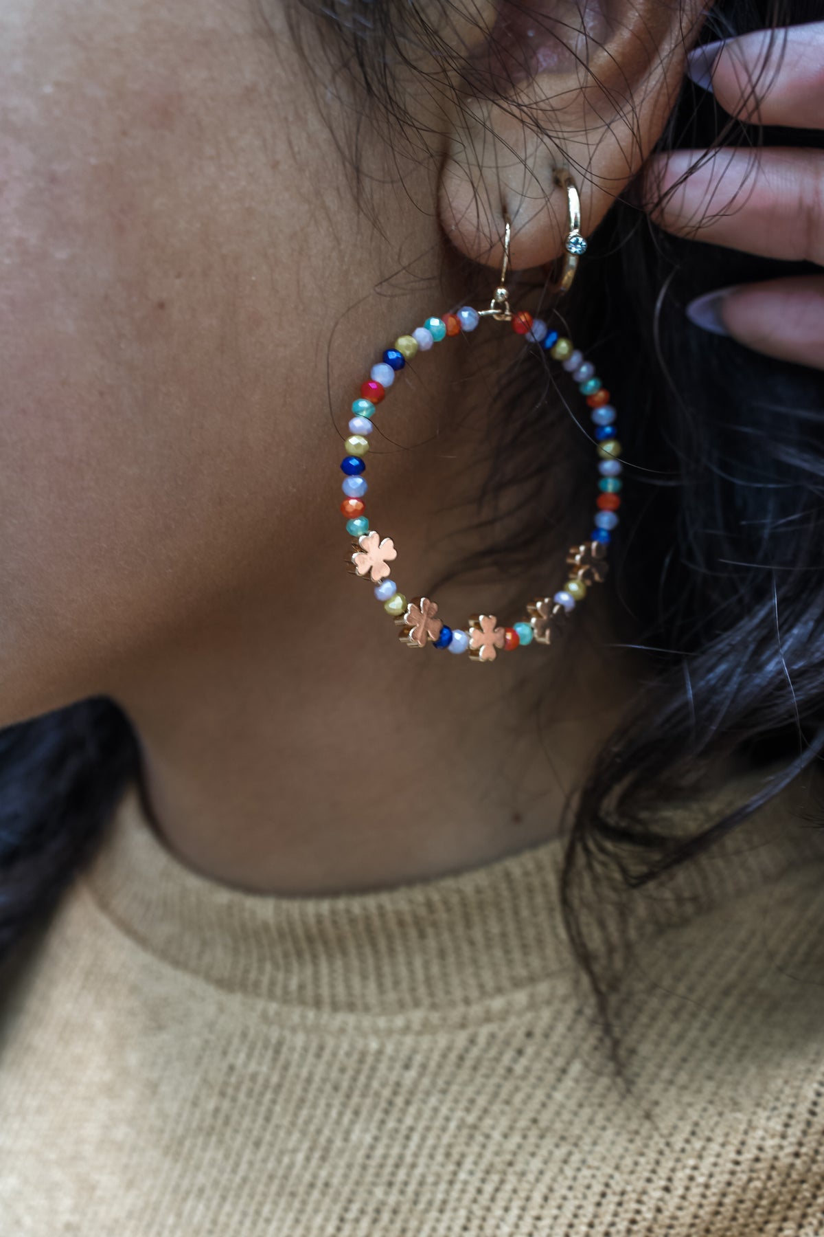 Lucky Charm Hoop Earrings • Multi