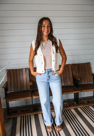 Desert Dunes Striped Tank • Mocha