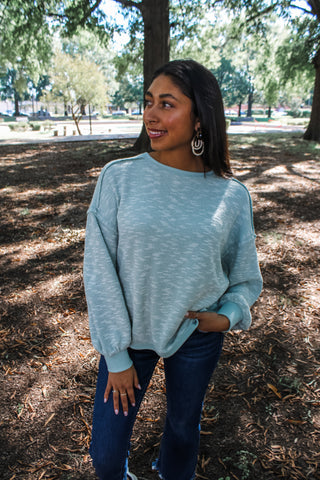 Talk To Me Slub Knit • Mint - FINAL SALE
