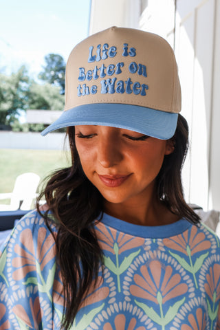 Life Is Better On The Water Trucker Hat • Blue