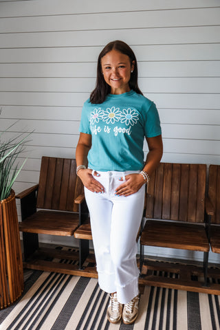 Life Is Good Graphic Tee • Seafoam