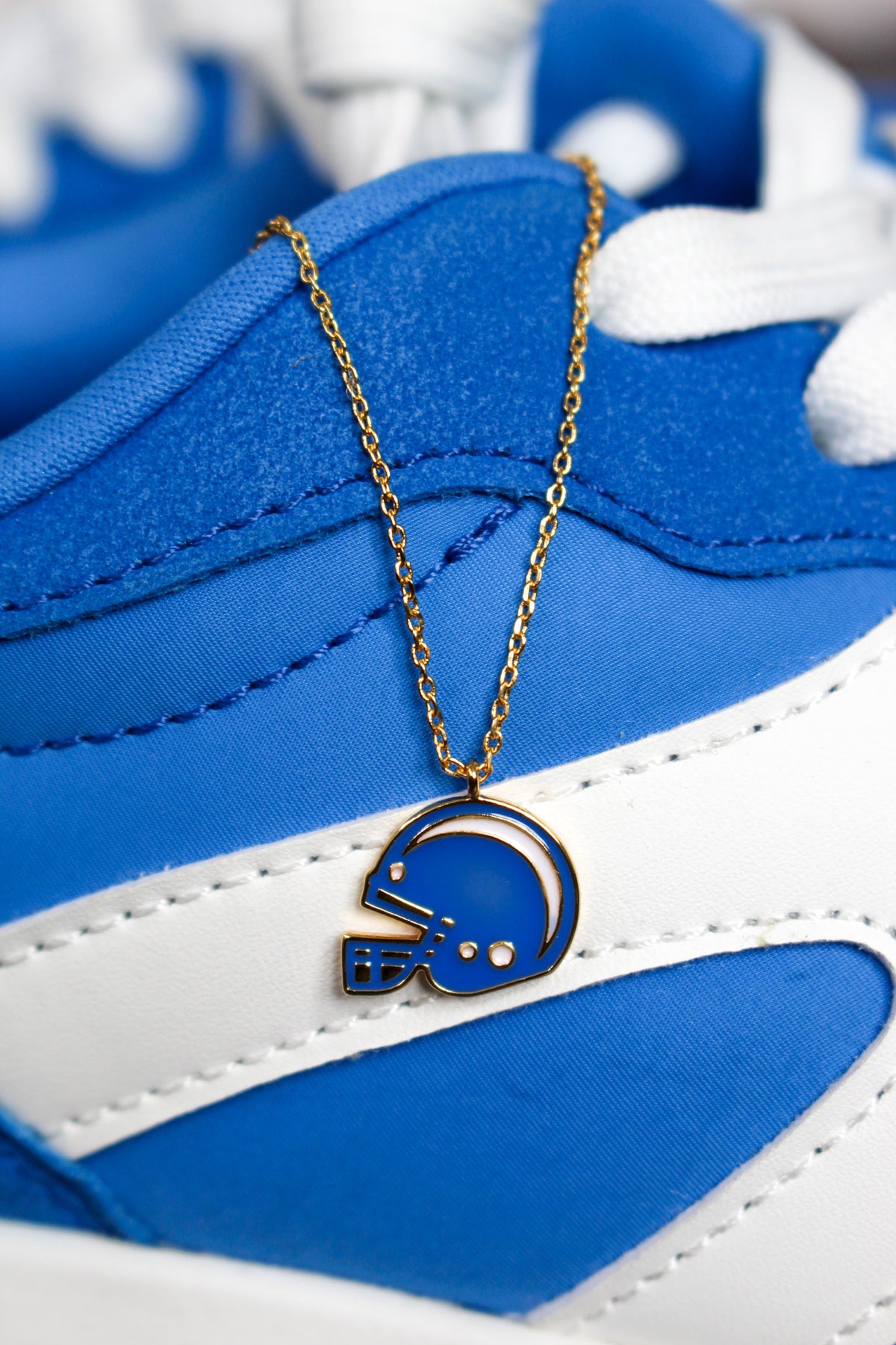 Gameday Helmet Enamel Necklace • Blue