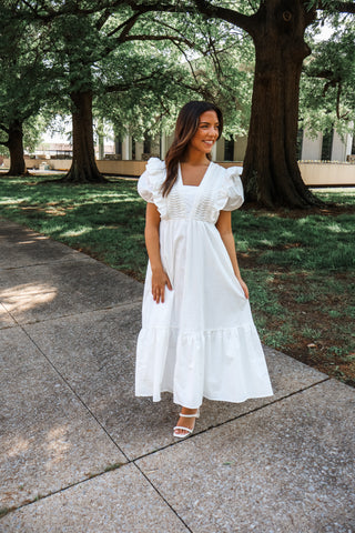 Lovely steps • white midi dress