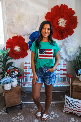 Star-Spangled Banner Top • Green