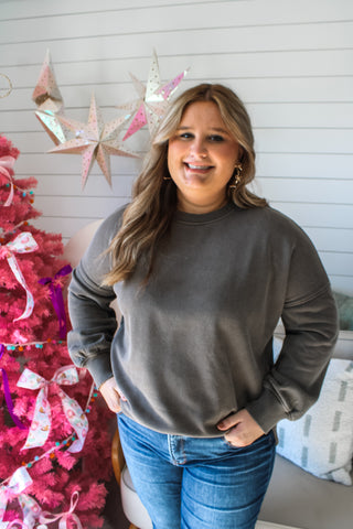 Festive Favorite Pullover • Cocoa Bean - PLUS