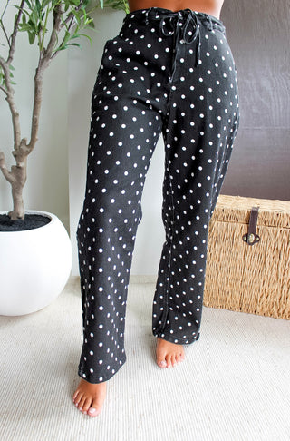 Monroe Relaxed Dotted Jean • Black