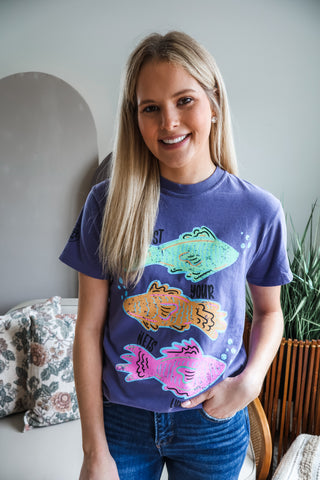 Cast Your Nets Graphic Tee • Grape