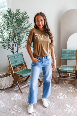 A Simple Faith Graphic Tee • Tan Brown