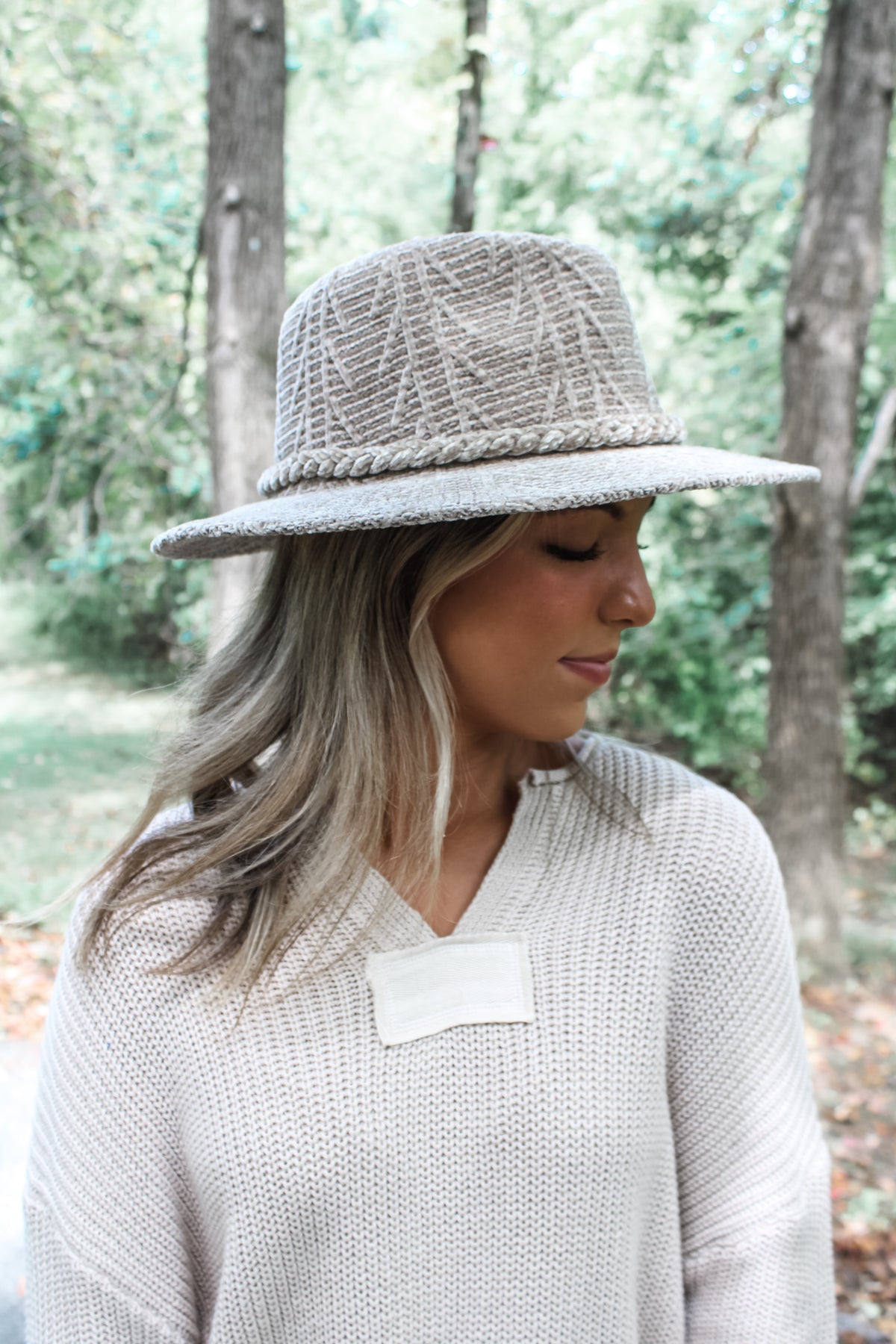 Cider Season Chenille Fedora • Beige