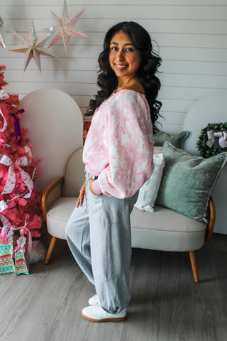 Chill & Cozy Barrel Sweatpants • Heather Grey