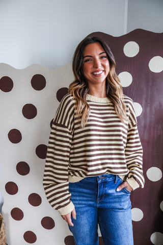 Fresh Fall Stripes • Butter/Brown