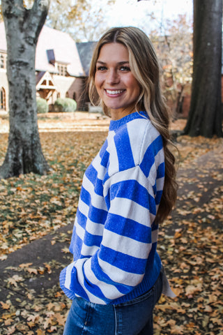 Pine Tree Lane • Blue Stripes