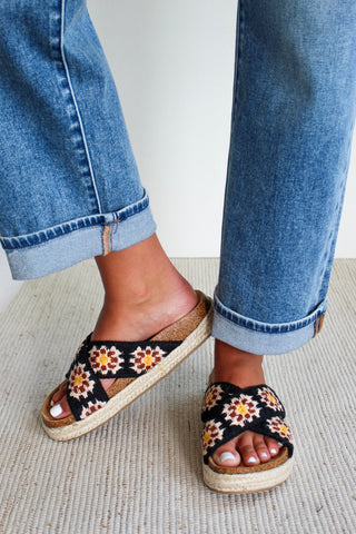 Sadina Crochet Sandal • Black - FINAL SALE