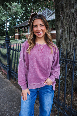 Riley Mineral Pullover • Wine