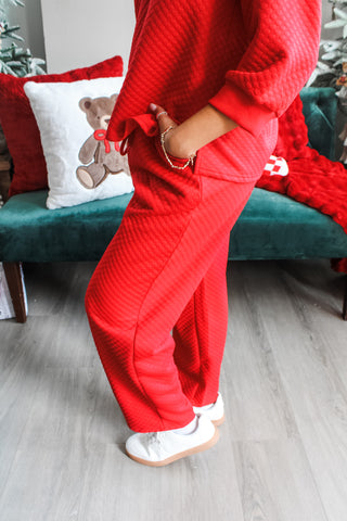 Merry & Bright Pant Set • Classic Red