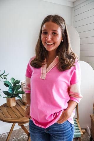 Eye-catching Essential Colorblock • Pink