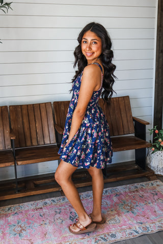 Made to charm • navy floral sundress