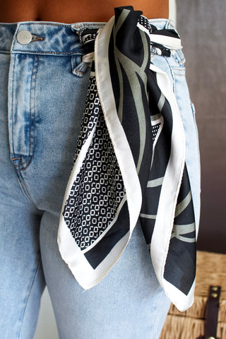 Bold Beauty Floral Scarf • Black Multi