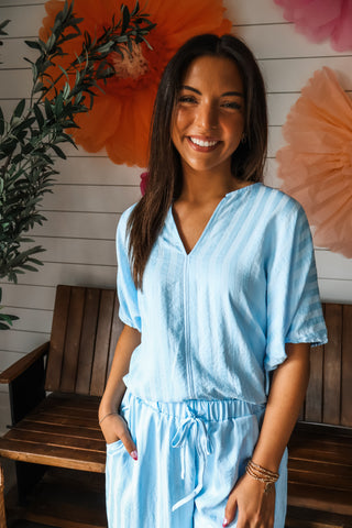 Lakeside Leisure Pant Set • Blue