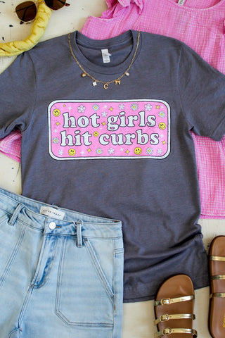 Hot Girls Hit Curbs Graphic Tee • Shadow