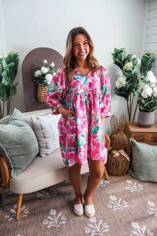 Bellflower Blooms Pocket Dress • Pink